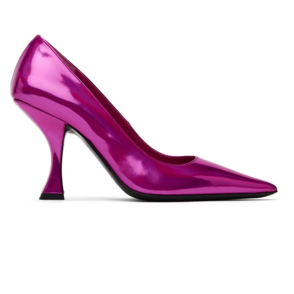 By Far Pink Metallic Women's Pumps size 38 EU
